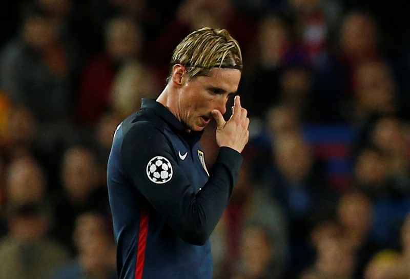 © Reuters. Futuro de Torres en el Atlético es incierto pese a confianza de Simeone