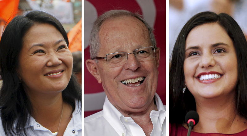 © Reuters. Fujimori sigue como favorita en presidenciales de Perú, Kuczynski y Mendoza en virtual empate
