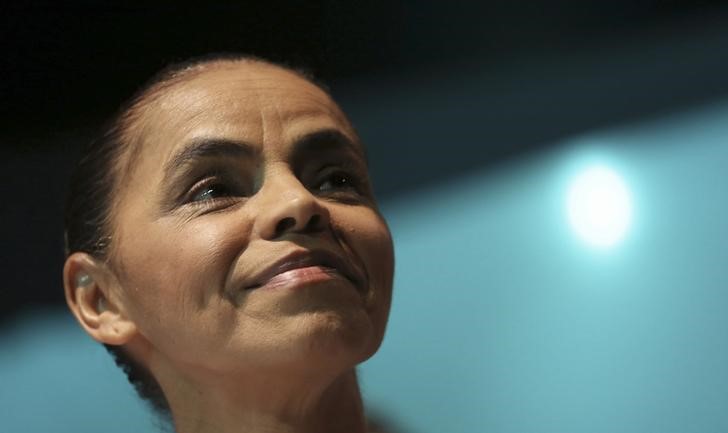 © Reuters. Ex-ministra Marina Silva durante entrevista coletiva em São Paulo