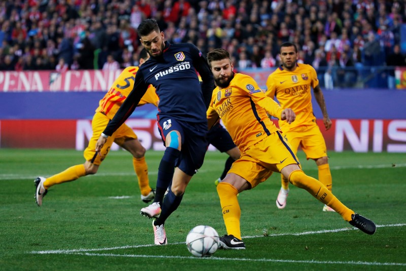 © Reuters. Atletico Madrid v FC Barcelona - UEFA Champions League Quarter Final Second Leg