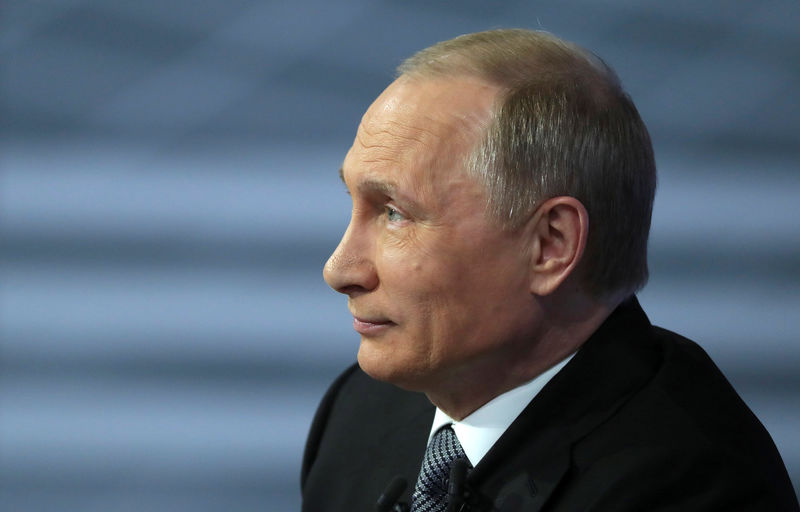 © Reuters. Presidente da Rússia, Vladimir Putin, durante evento em Moscou