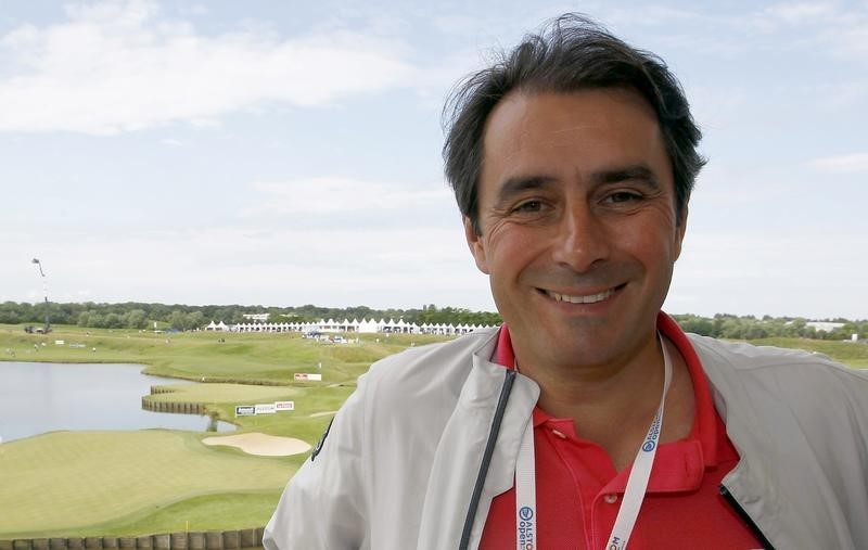 © Reuters. Jean Van de Velde, French former player and director of the French Open golf tournament, poses at the Golf National course in Saint-Quentin-en-Yvelines