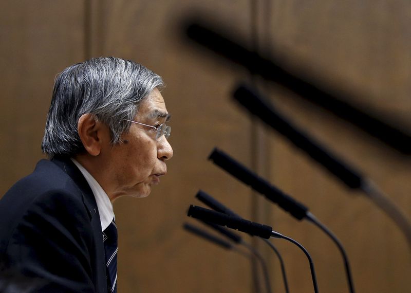 © Reuters. File photo of BOJ Governor Kuroda speaking during an upper house financial committee meeting of the Parliament in Tokyo
