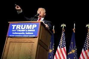 © Reuters. Trump faz discurso em Indianapolis 