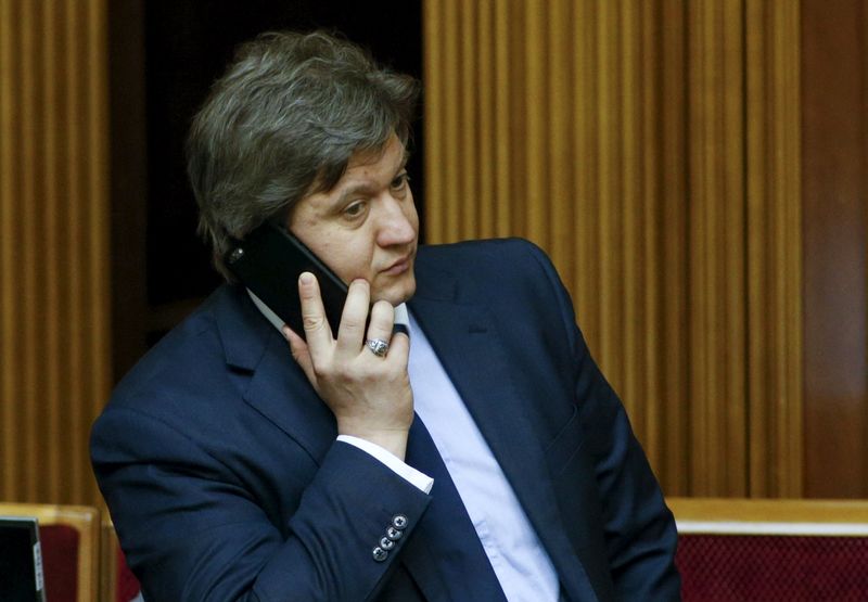 © Reuters. Newly-appointed Ukrainian Finance Minister Danyliuk attends a parliament session in Kiev