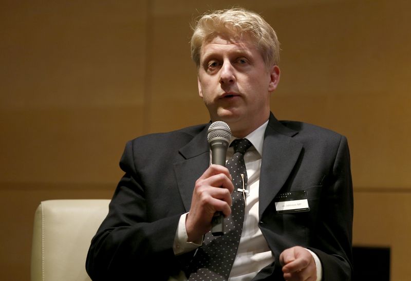 © Reuters. MP Jo Johnson speaks in favour of staying in the EU at a Brexit debate called "The Morning After the Vote", hosted by Thomson Reuters at Clifford Chance, in London