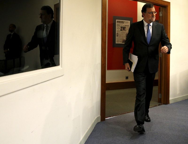 © Reuters. Rajoy dice sigue sin apoyos para ser reelegido presidente del Gobierno