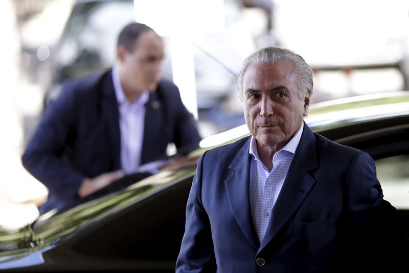 © Reuters. Vice-presidente Michel Temer no Palácio do Planalto, Brasília