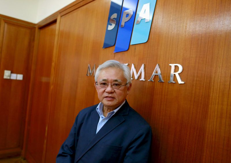 © Reuters. Yoma Chairman Serge Pun poses for a photograph in his office in Yangon