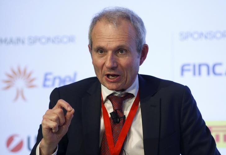 © Reuters. Britain's Minister for Europe Lidington speaks during the "Rome 2015 MED, Mediterranean dialogues" forum in Rome