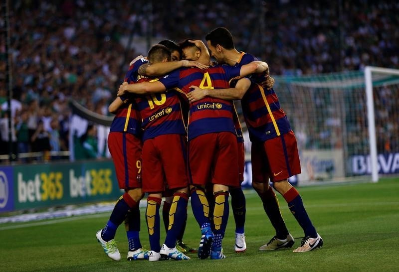 © Reuters. Football Soccer - Real Betis v Barcelona- Spanish Liga BBVA