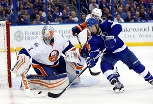 © Reuters. NHL: Stanley Cup Playoffs-New York Islanders at Tampa Bay Lightning