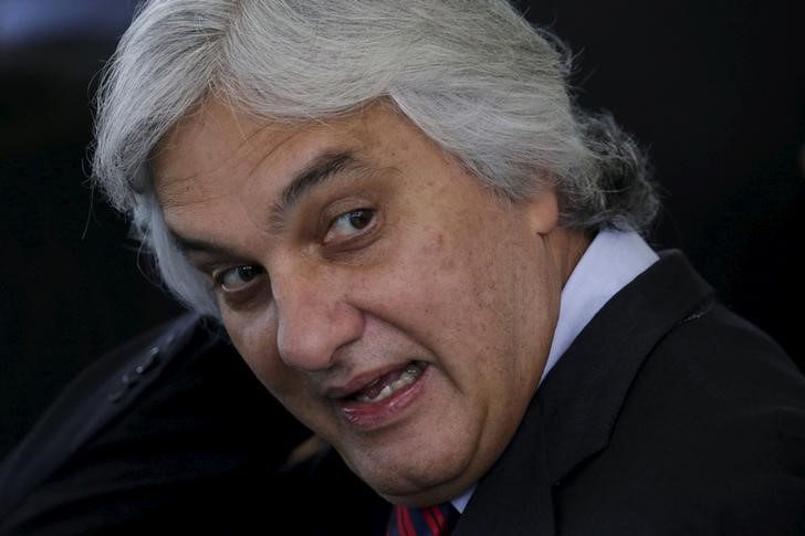 © Reuters. Delcídio do Amaral durante evento no Palácio do Planalto 