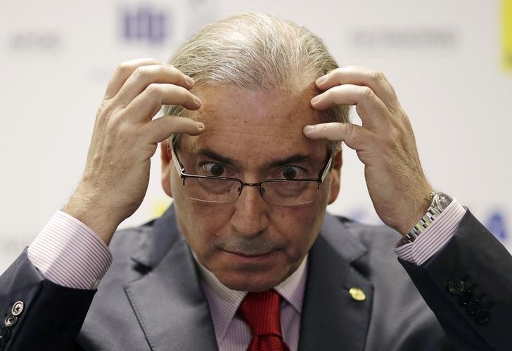 © Reuters. Eduardo Cunha durante seminário em Brasília