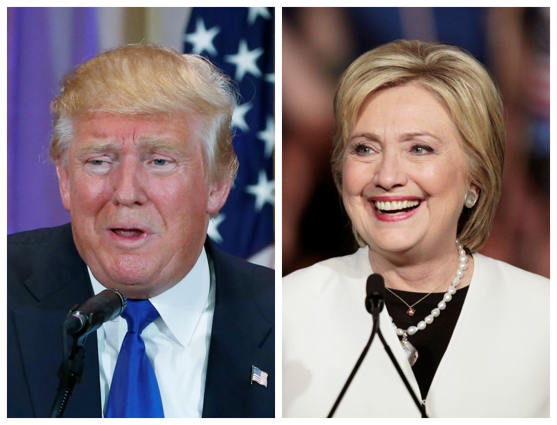 © Reuters. Pré-candidatos à Presidência dos EUA Donald Trump e Hillary Clinton