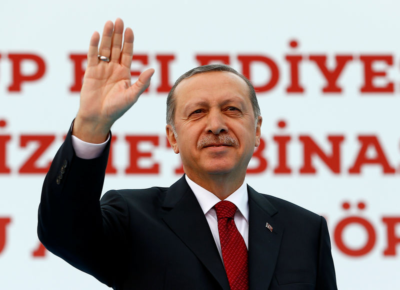 © Reuters. Presidente da Turquia, Recep Tayyip Erdogan, durante cerimônia em Istambul