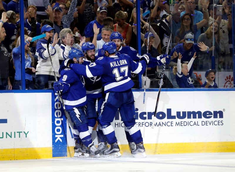 © Reuters. NHL: Stanley Cup Playoffs-New York Islanders at Tampa Bay Lightning