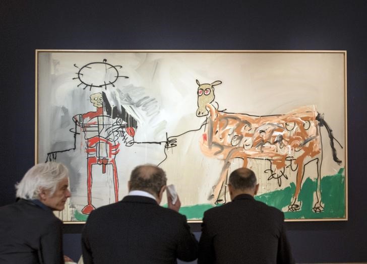 © Reuters. Obra "The Field Next To the Other Road", de Basquiat, visto em Nova York