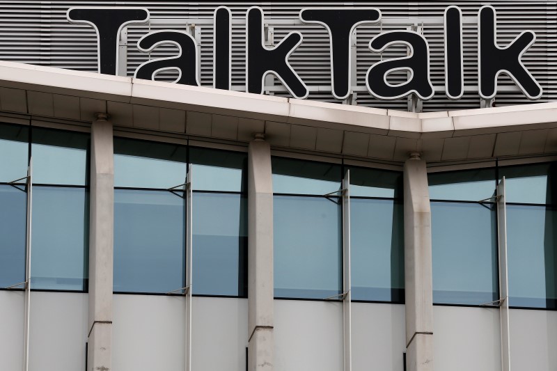 © Reuters. A company logo is seen on a TalkTalk building in London