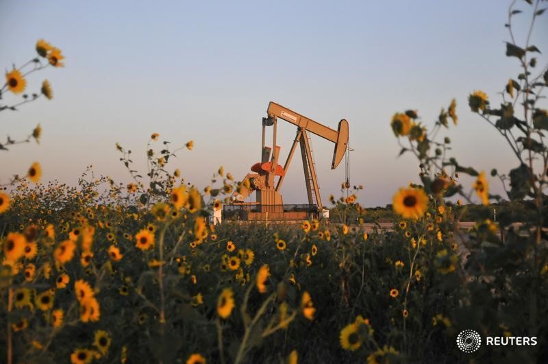 © Reuters. Станок-качалка Devon Energy Production Company близ Гатри, Оклахома 