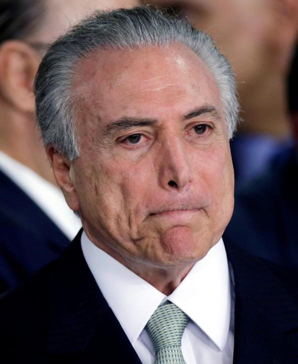 © Reuters. Presidente interino Michel Temer em Brasília