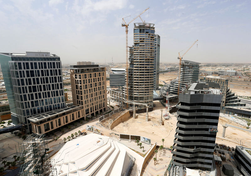 © Reuters. View shows the construction of the King Abdullah Financial District in Riyadh