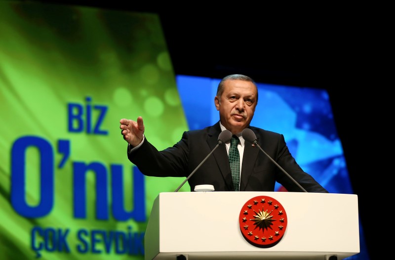 © Reuters. إردوغان: تركيا ستتحرك لحماية بلدة حدودية إذا لم تتلق مساعدة