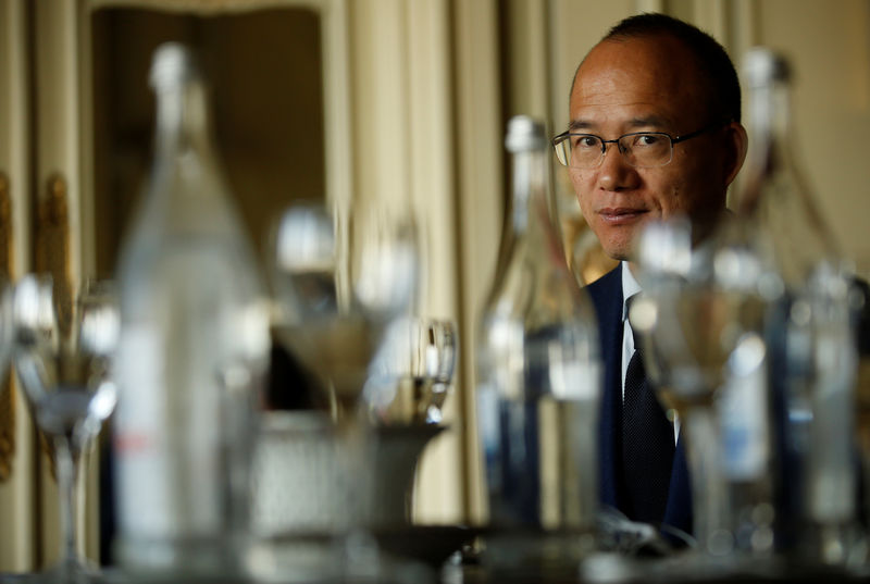 © Reuters. Guo Guangchang, Chairman of Fosun International, attends an interview with Reuters in Lisbon