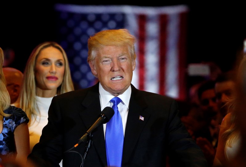 © Reuters. Provável candidato presidencial republicano Donald Trump durante evento em Manhattan