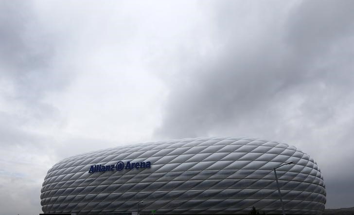 © Reuters. Logo of Europe's biggest insurer Allianz SE is pictured at Allianz Arena soccer stadium in Munich