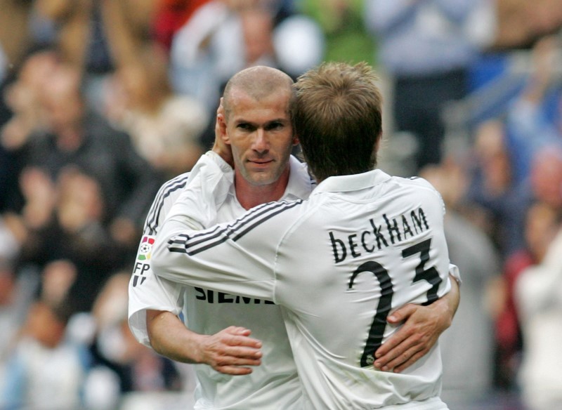 © Reuters. Beckham pide al Madrid que dé continuidad a Zidane