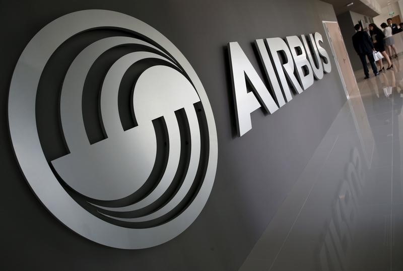 © Reuters. An Airbus signage at the new Airbus Asia Training Centre in Singapore 