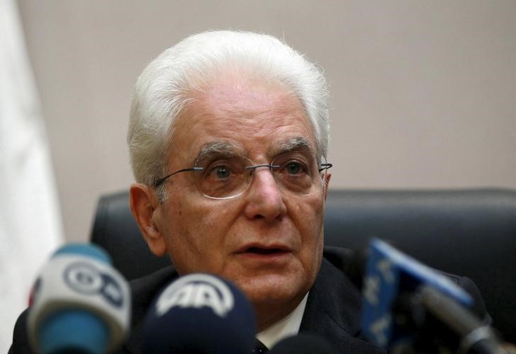 © Reuters. Il presidente della Repubblica Sergio Mattarella 