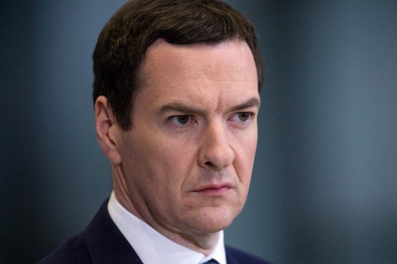 © Reuters. Britain's Chancellor of the Exchequer George Osborne speaks at an event at the National Composites Centre at the Bristol and Bath Science Park, in Bristol