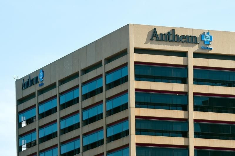 © Reuters. The office building of health insurer Anthem in seen in Los Angeles, California