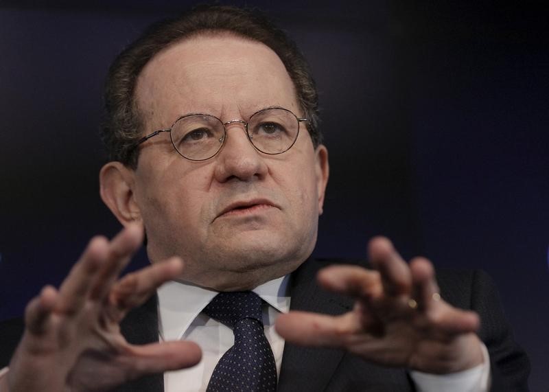 © Reuters. European Central Bank Vice President Vitor Constancio speaks during a Reuters Newsmaker event in New York 