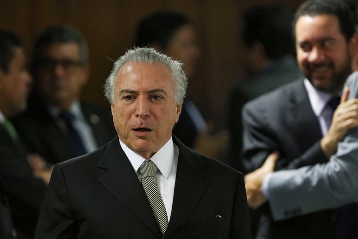 © Reuters. Presidente interino Michel Temer.