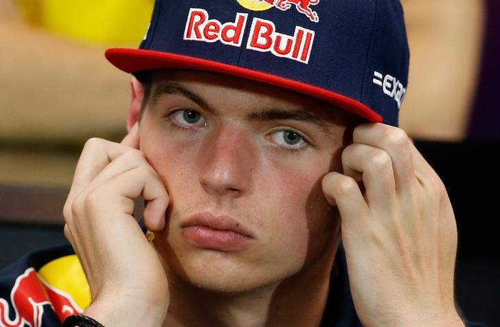 © Reuters. Red Bull Driver Max Verstappen takes part in a news conference ahead of the Monaco Grand Prix in Monaco