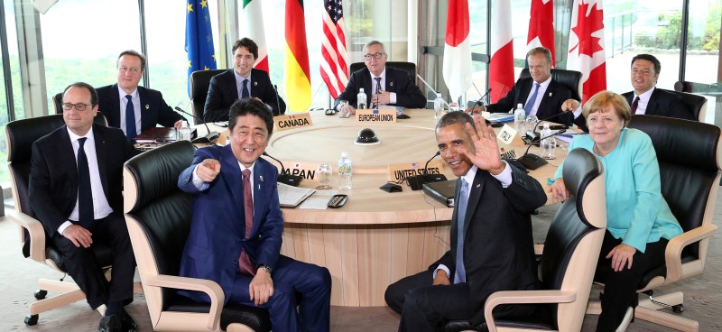 © Reuters. Japón recuerda la crisis de 2008 mientras el G7 habla sobre riesgos globales