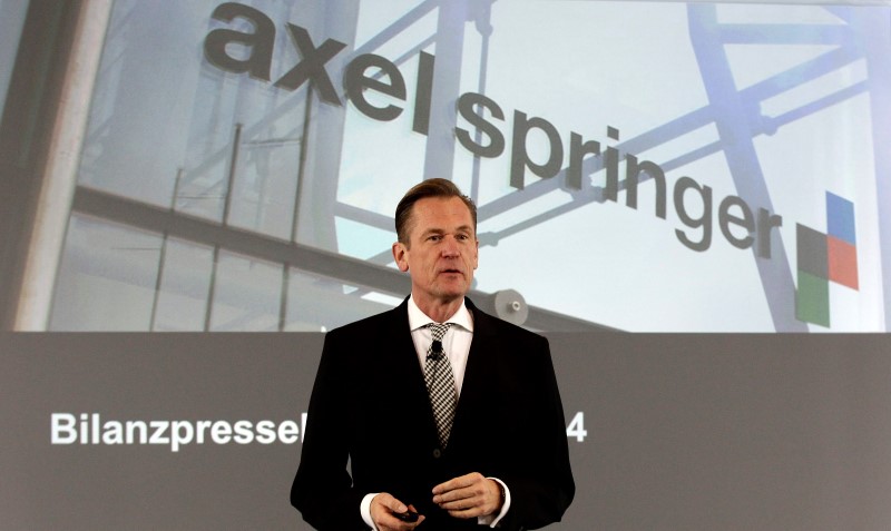 © Reuters. Axel Springer CEO Doepfner addresses annual news conference in Berlin
