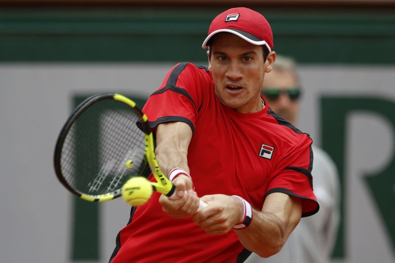 © Reuters. Tennis - French Open - Roland Garros - Rafael Nadal of Spain vs Facundo Bagnis of Argentina. - Paris, France