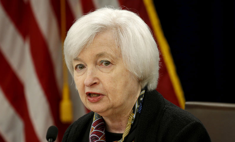 © Reuters. Federal Reserve Chair Janet Yellen holds a press conference in Washington