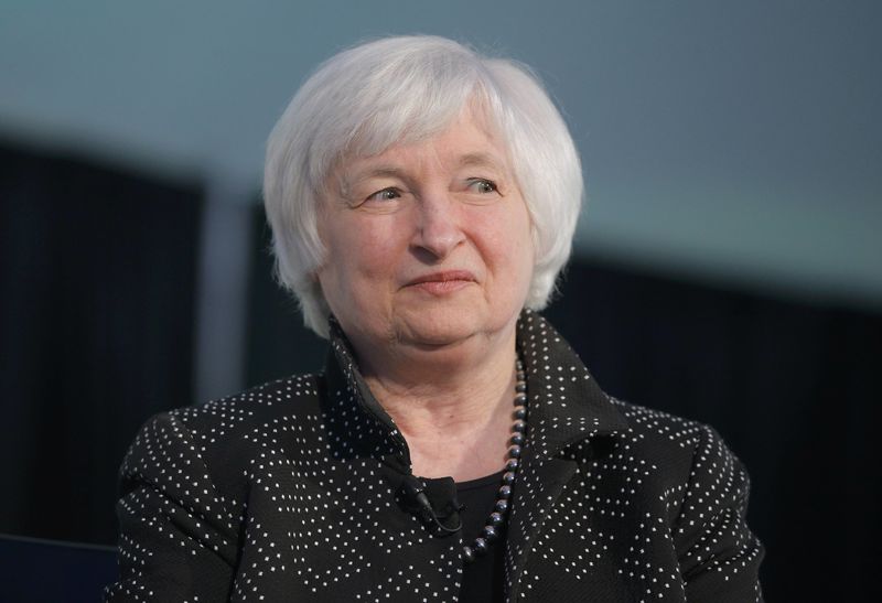 © Reuters. Federal Reserve Chair Janet Yellen speaks at the Radcliffe Institute for Advanced Study at Harvard University in Cambridge, Massachusetts