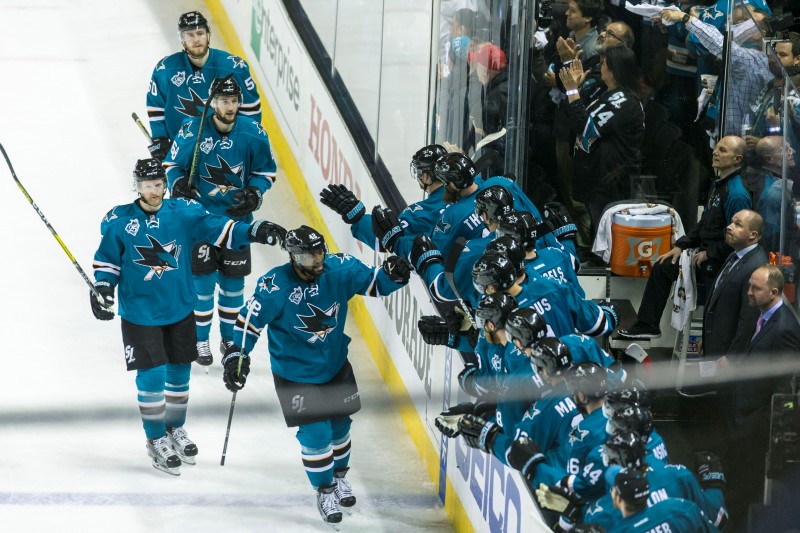 © Reuters. NHL: Stanley Cup Playoffs-St. Louis Blues at San Jose Sharks