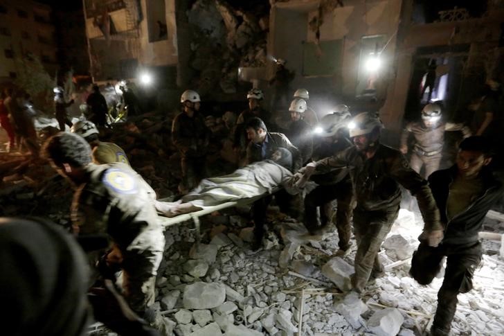 © Reuters. روسيا تنفي شن ضربات جوية في إدلب بسوريا