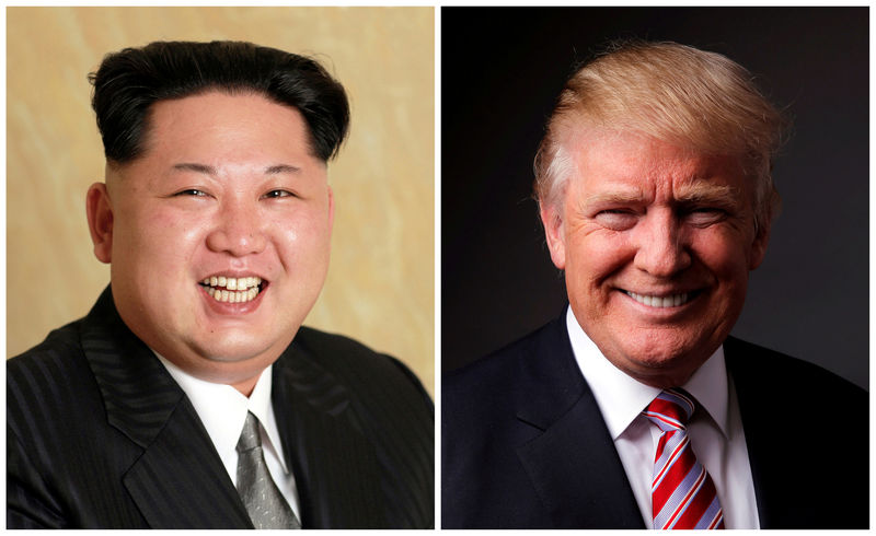 © Reuters. Fotografias combinadas do líder norte-coreano, Kim Jong Un, e pré-candidato republicano à Presidência dos EUA, Donald Trump