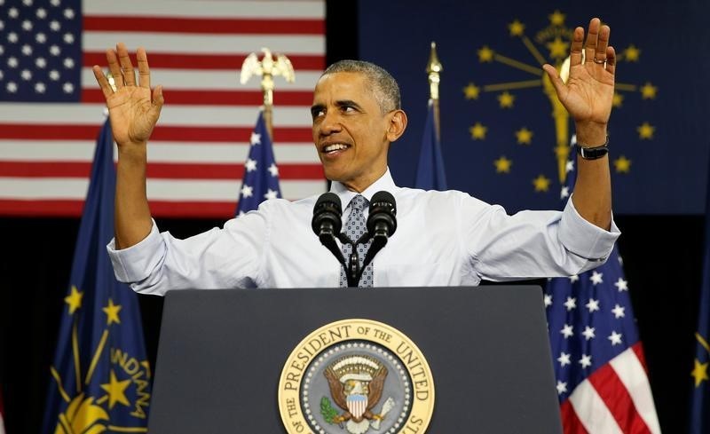 © Reuters. أوباما: مرشح الحزب الديمقراطي لانتخابات الرئاسة سيتضح الأسبوع القادم
