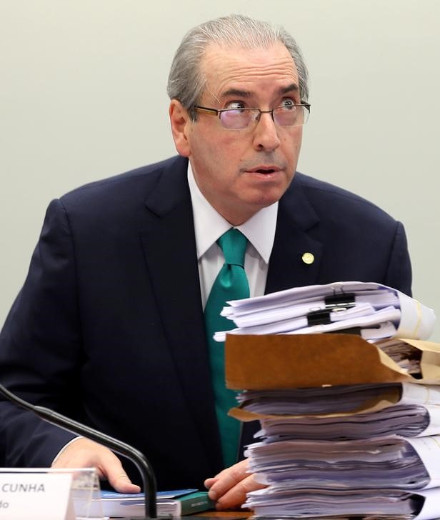 © Reuters. Cunha durante defesa no Conselho de Ética da Câmara