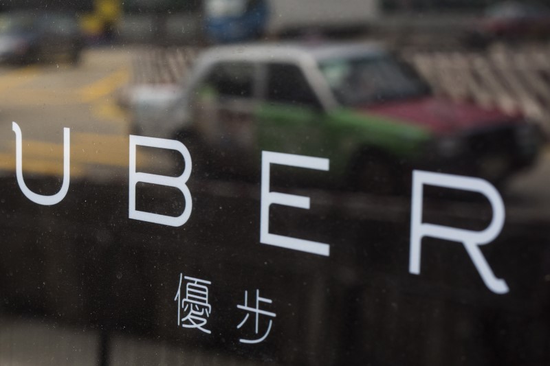 © Reuters. Fachada do escritório do Uber em Hong Kong