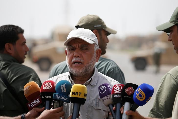 © Reuters. تلفزيون: قائد منظمة بدر ينتقد سير العمليات العسكرية في الفلوجة